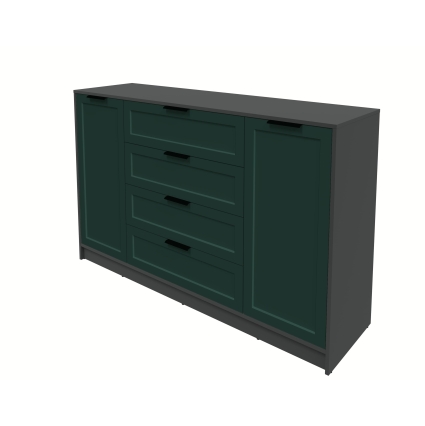 Тумба Тренд КТ-Т160 (Антрацит ЛДСП/ Изумруд ЛМДФ) Ш1600 В1020 Г451